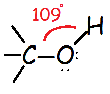 alcohol bond angle